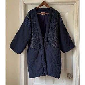 Vintage Japanese Padded Patchwork Coat Sashiko Stitching
